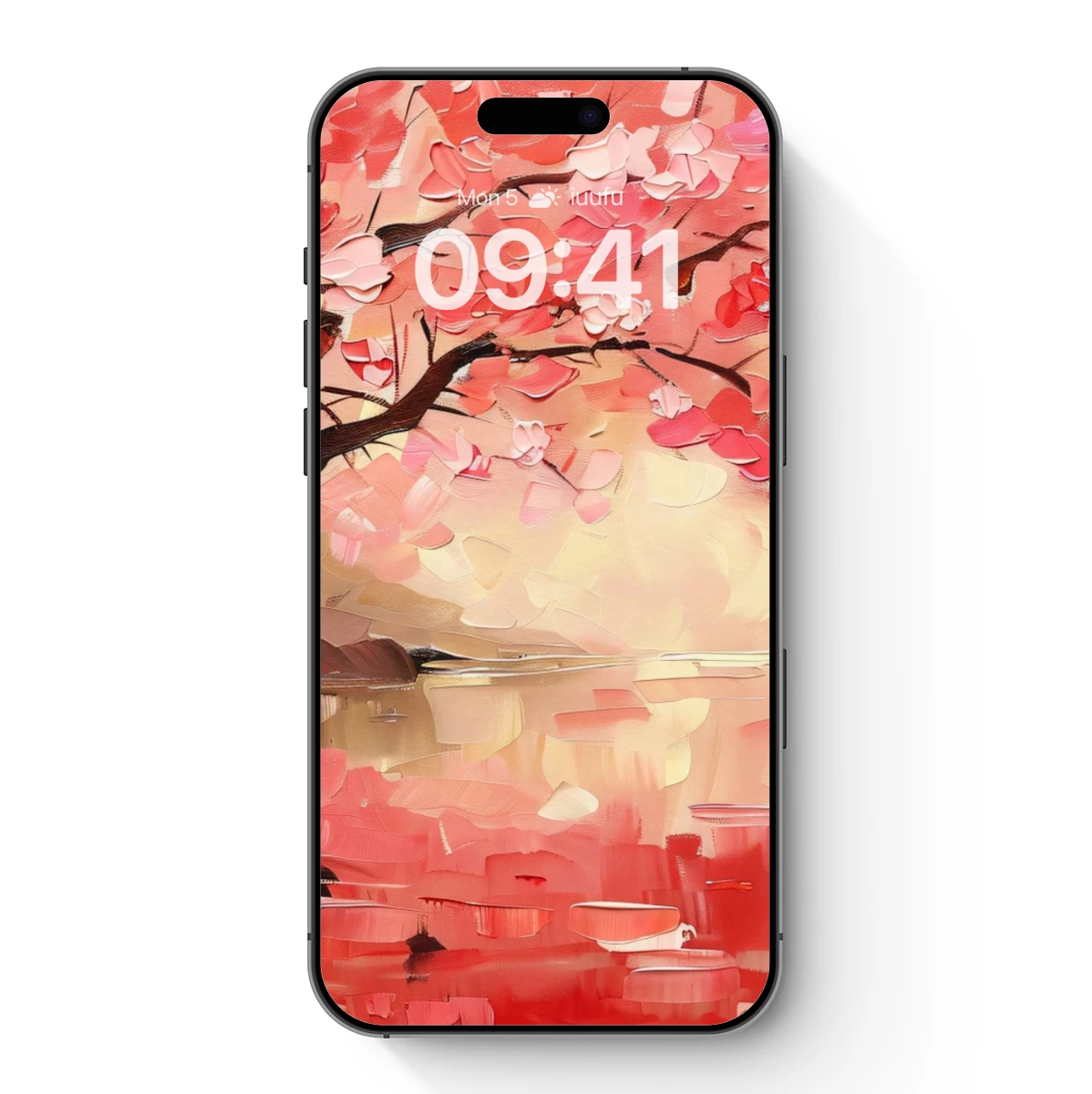 Blossom Reflections: Impressionist Cherry Tree