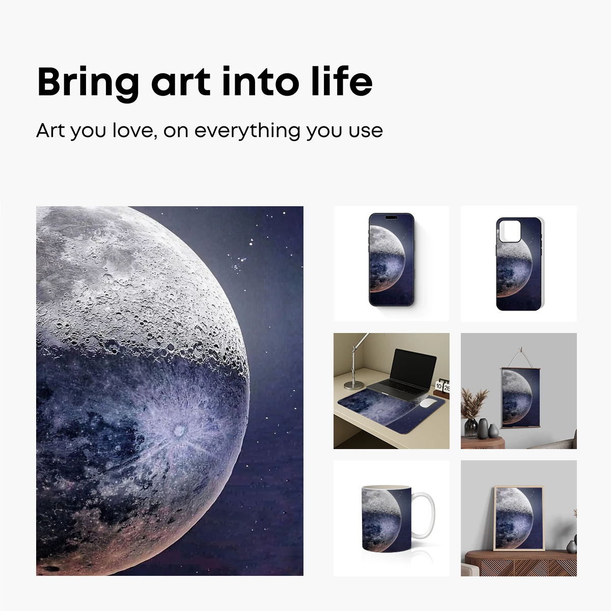 Ethereal Lunar Odyssey: Cosmic Crater Symphony - Image 2