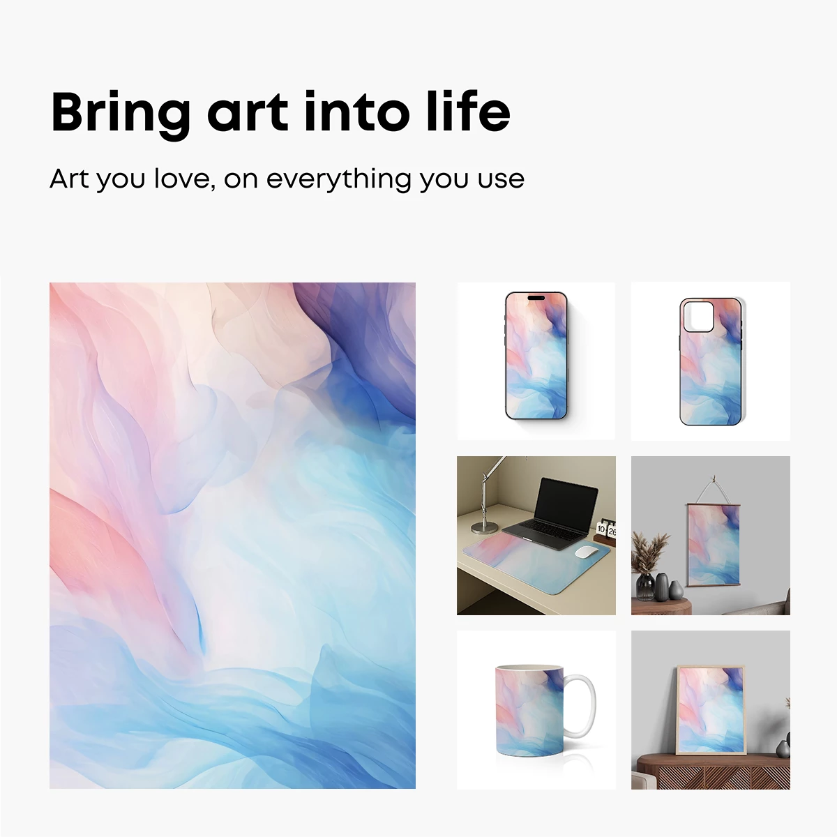 Ethereal Silk Symphony: Pastel Waves in Motion - Image 2