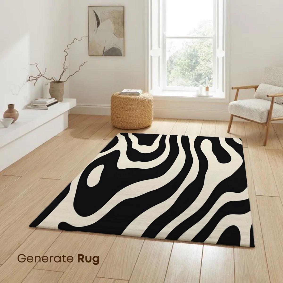 Abstract Wavy Lines: Monochrome Flow - Image 6