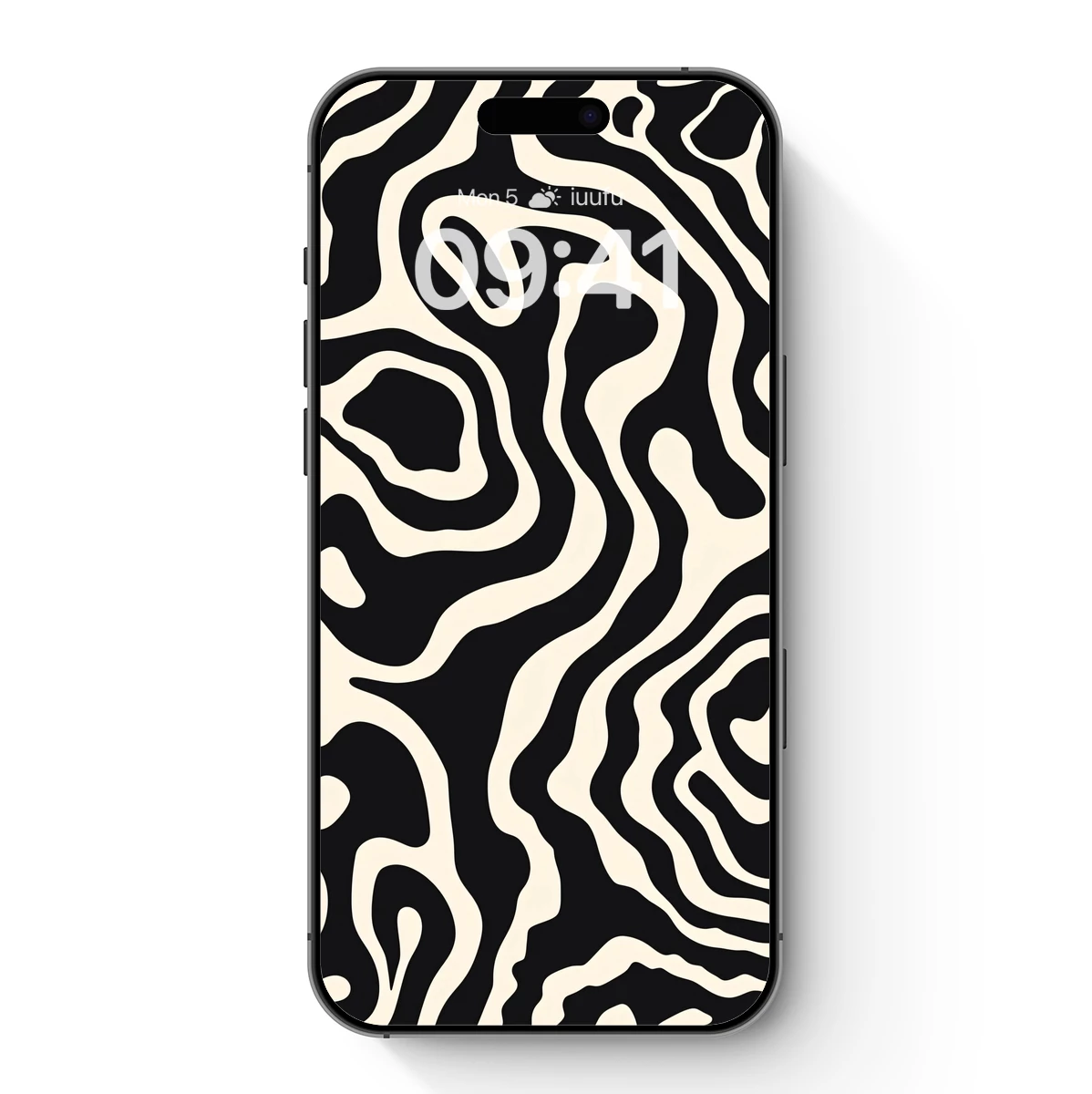 Abstract Wavy Lines: Monochrome Flow