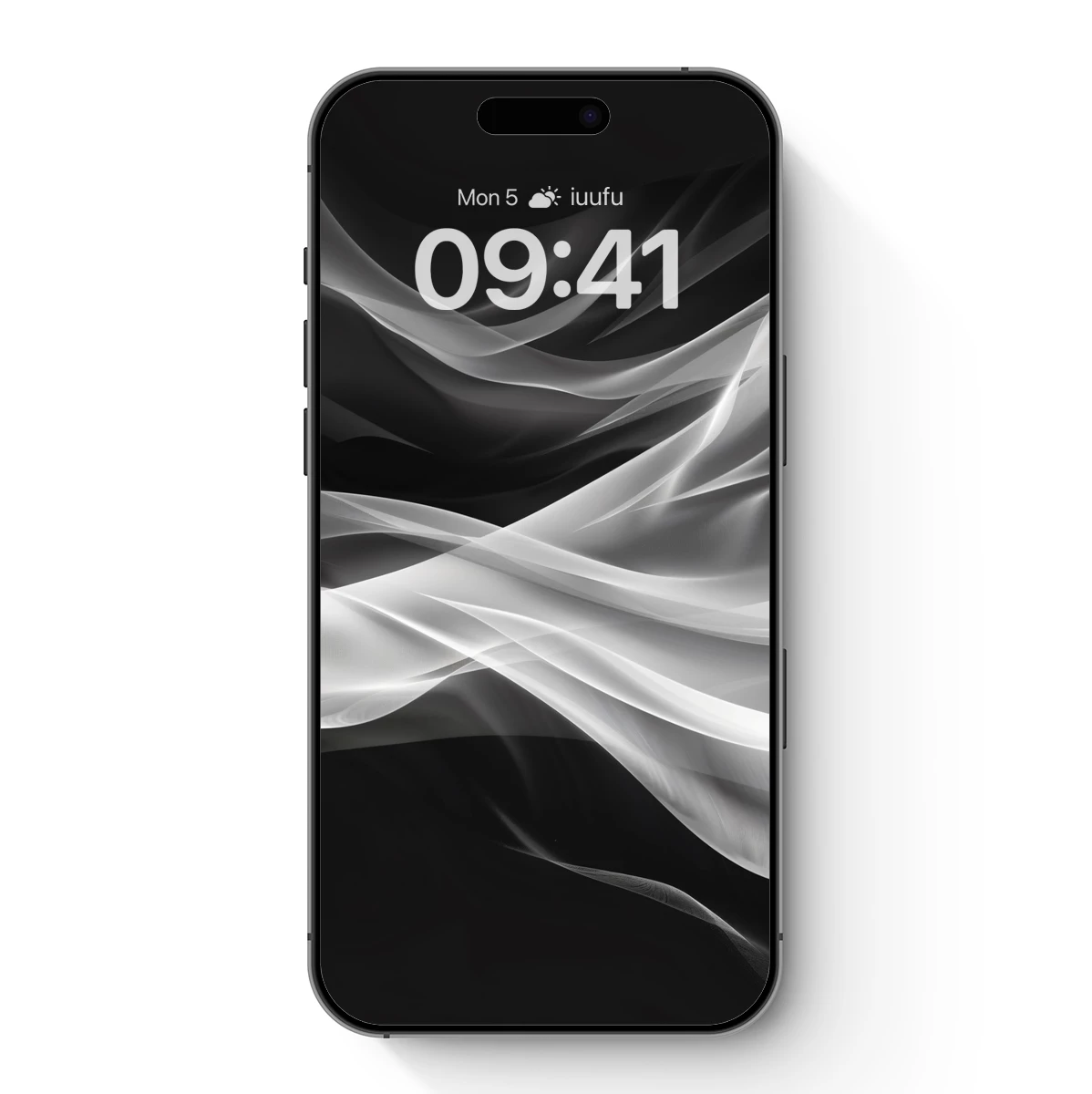 Ethereal Silk Waves: Monochrome Flow