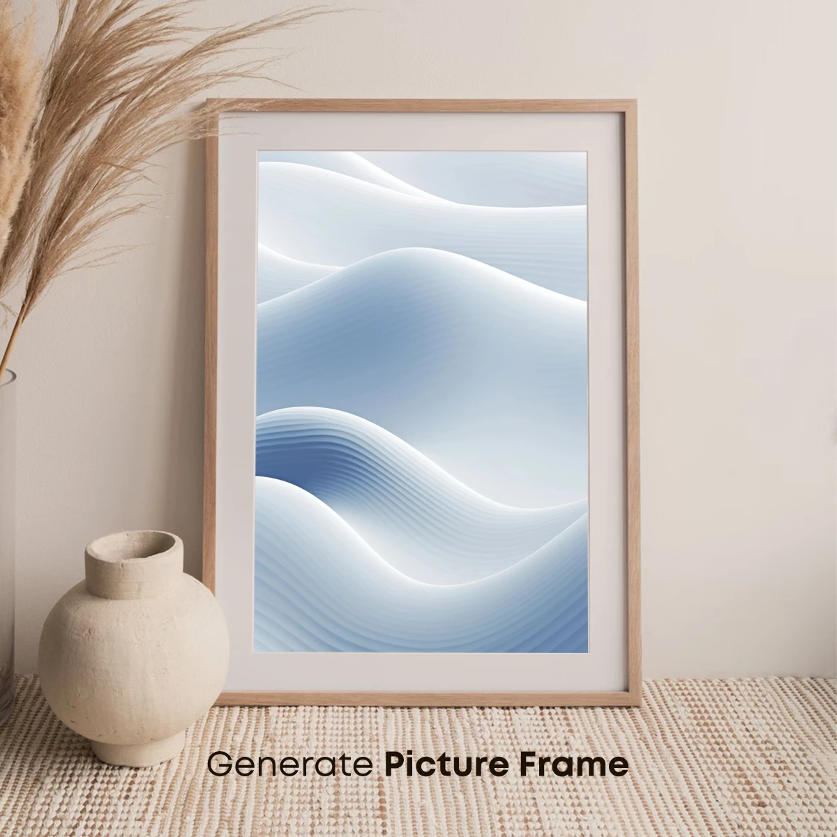 Ethereal Snow Waves: A Sculpture of Winter's Flow - Image 7