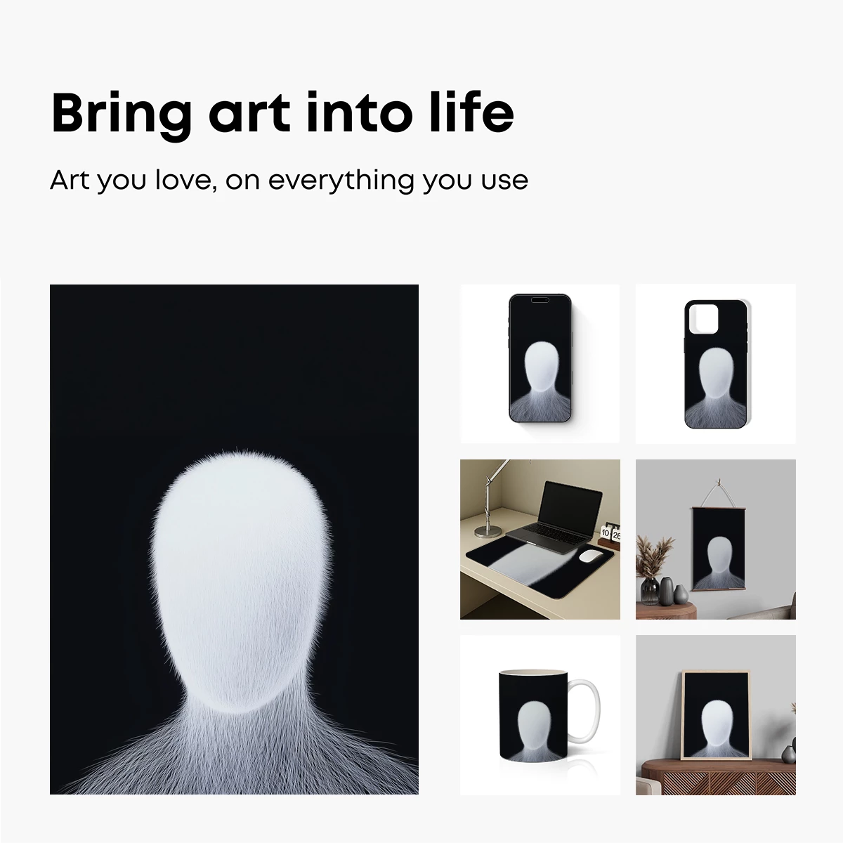 Ethereal Fur Halo: A Minimalist Mystery - Image 2