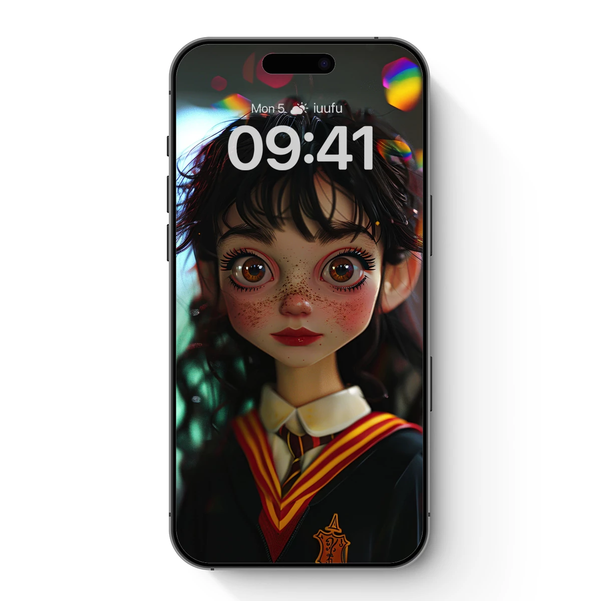 Enchanted Scholar: Vibrant Uniform & Whimsical Bokeh