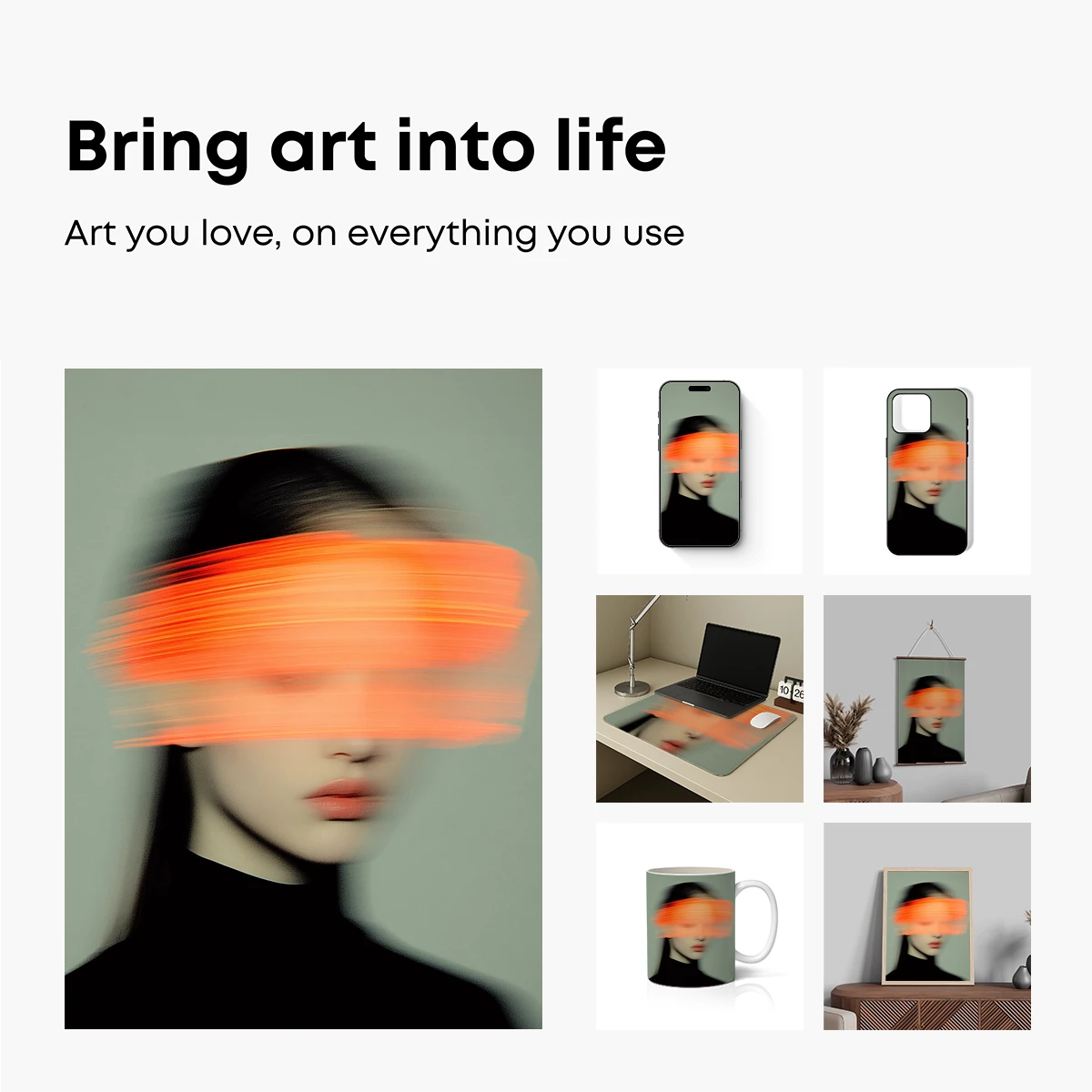 Blurred Vision: Neon Orange Streaks Over Serenity - Image 2