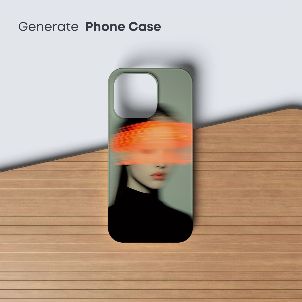 Blurred Vision: Neon Orange Streaks Over Serenity - Image 3