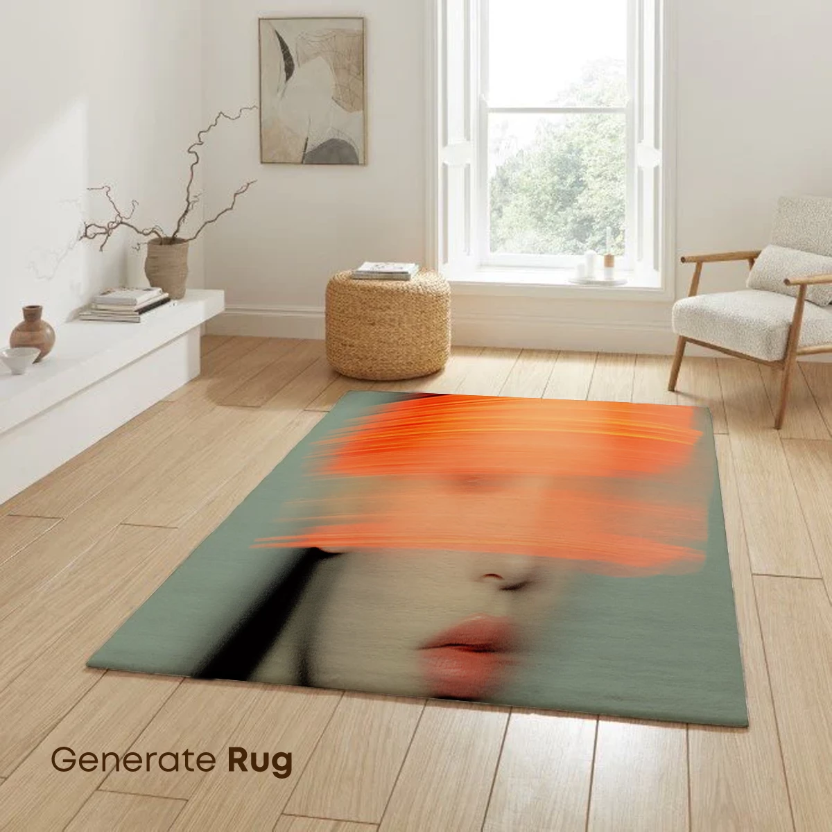Blurred Vision: Neon Orange Streaks Over Serenity - Image 6