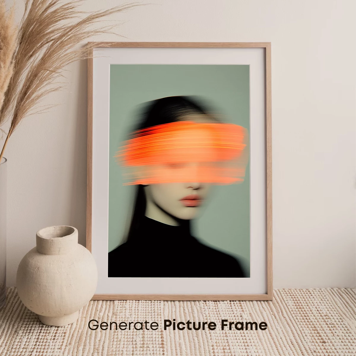 Blurred Vision: Neon Orange Streaks Over Serenity - Image 7