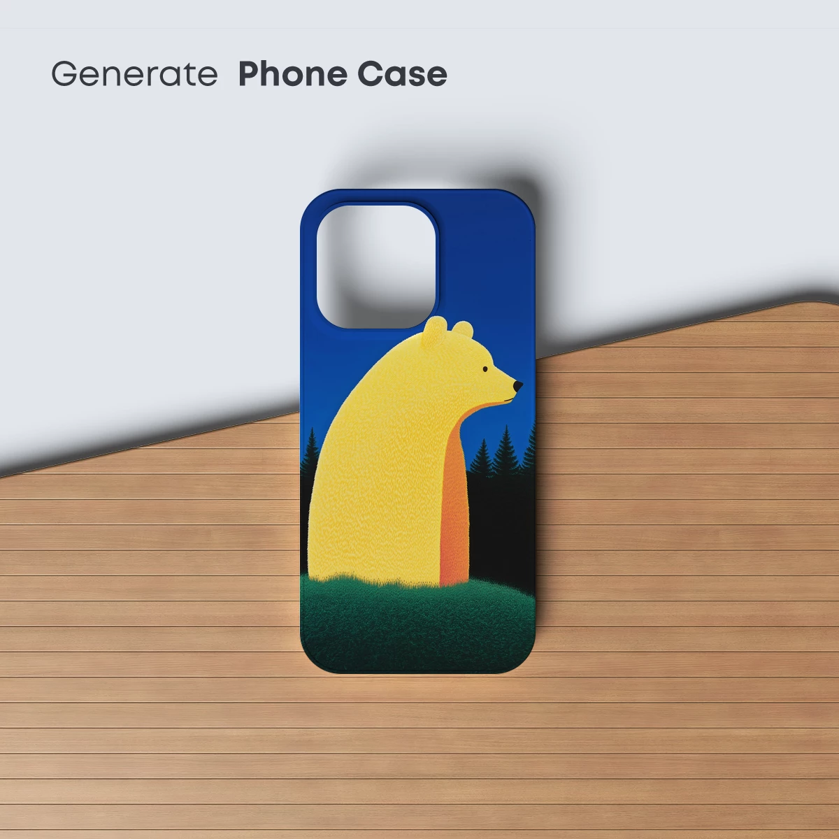 Golden Bear in Midnight Forest - Image 3