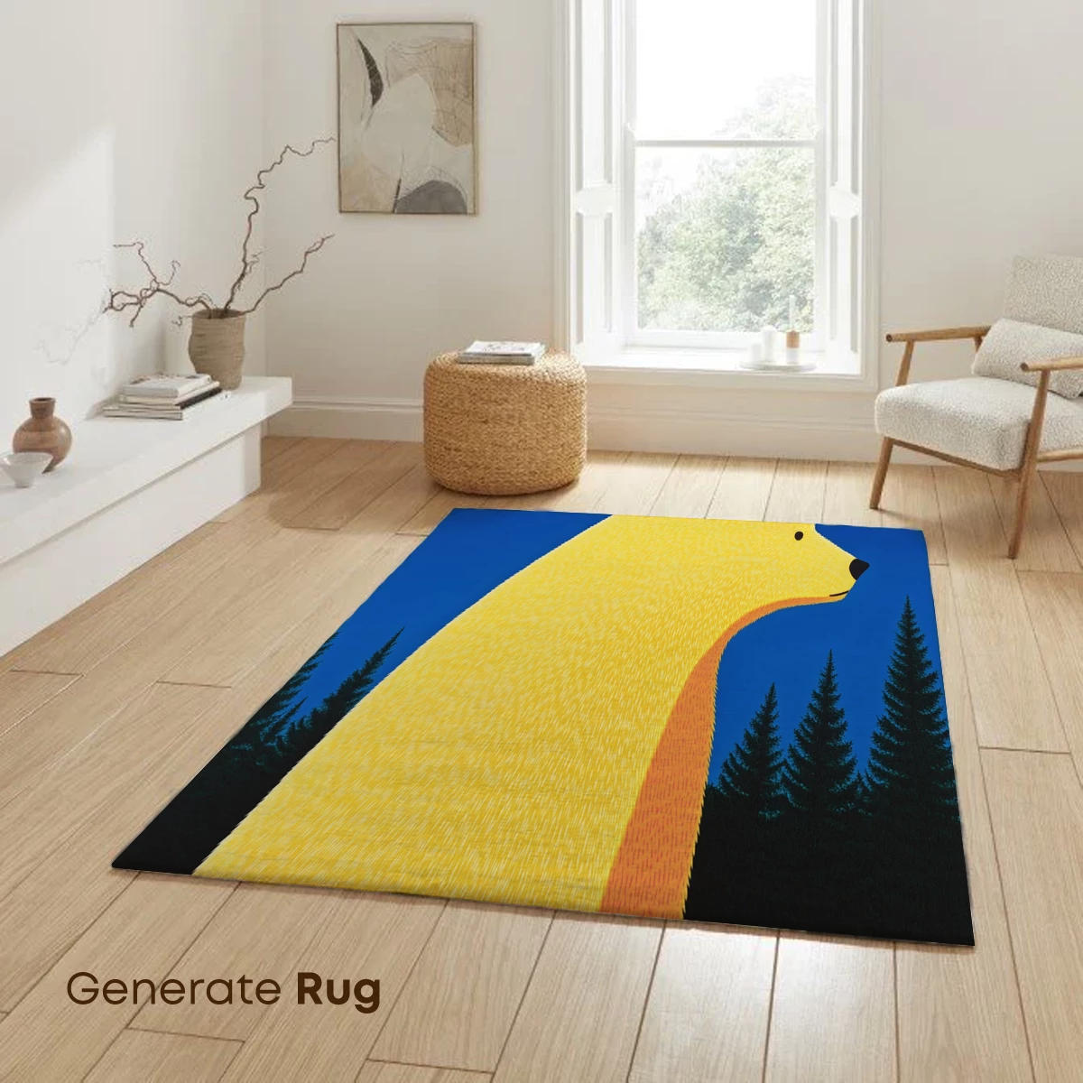 Golden Bear in Midnight Forest - Image 6