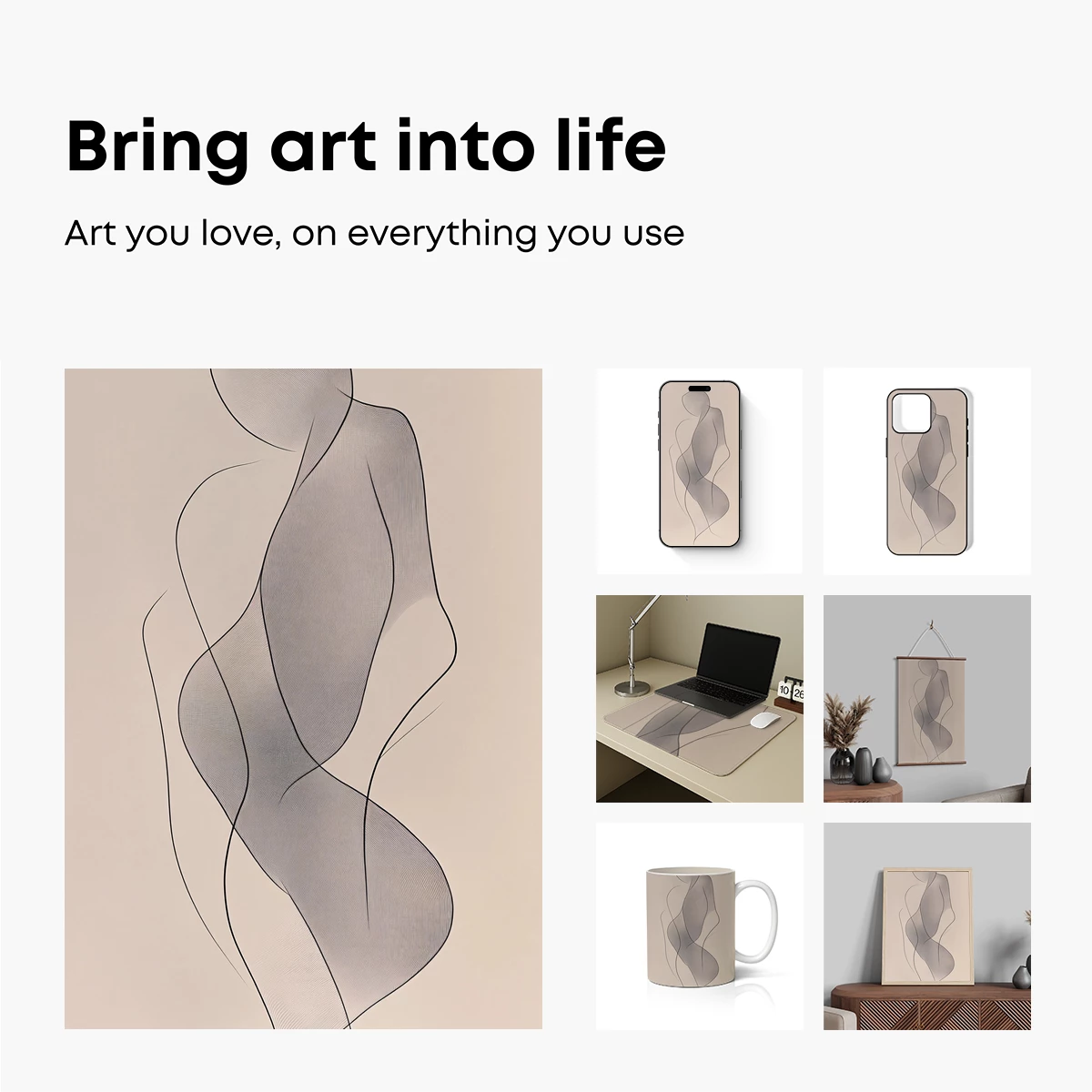 Elegant Line Dance: Abstract Figure in Motion