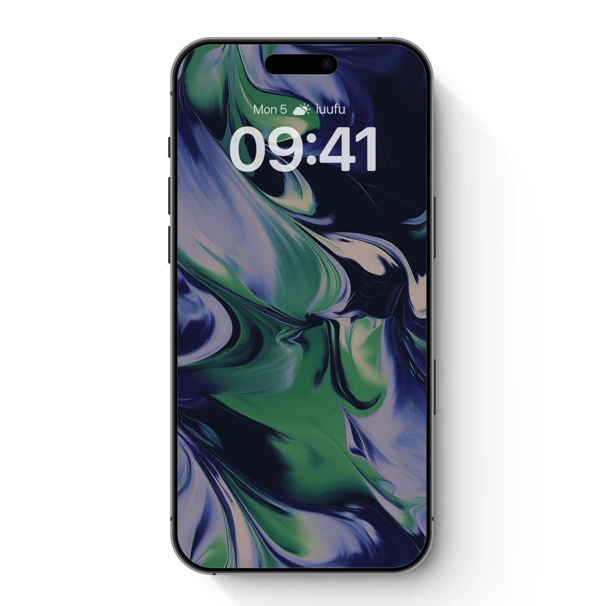Ethereal Swirls: Green and Blue Abstract Fusion