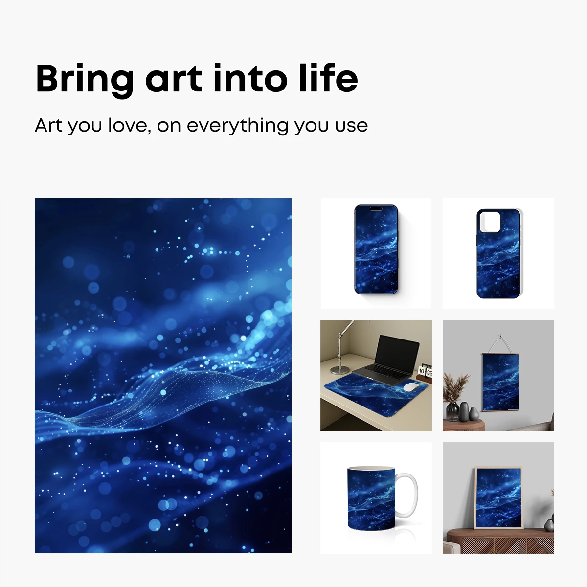 Blue Bokeh Symphony: Ethereal Waves of Light - Image 2