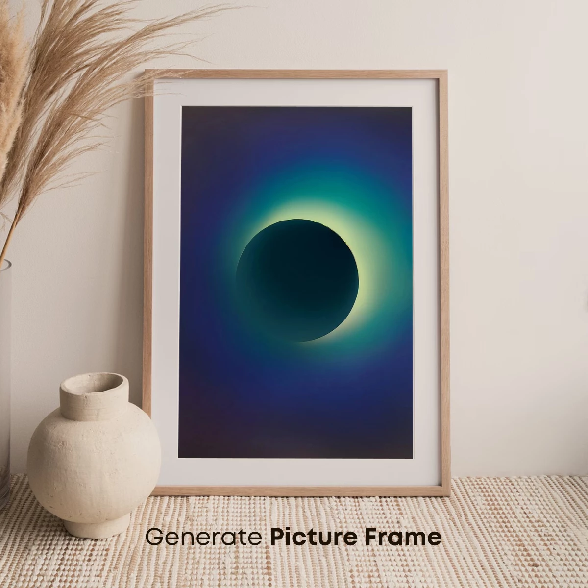 Eclipse Aura: Celestial Shadow in Teal Hues - Image 7