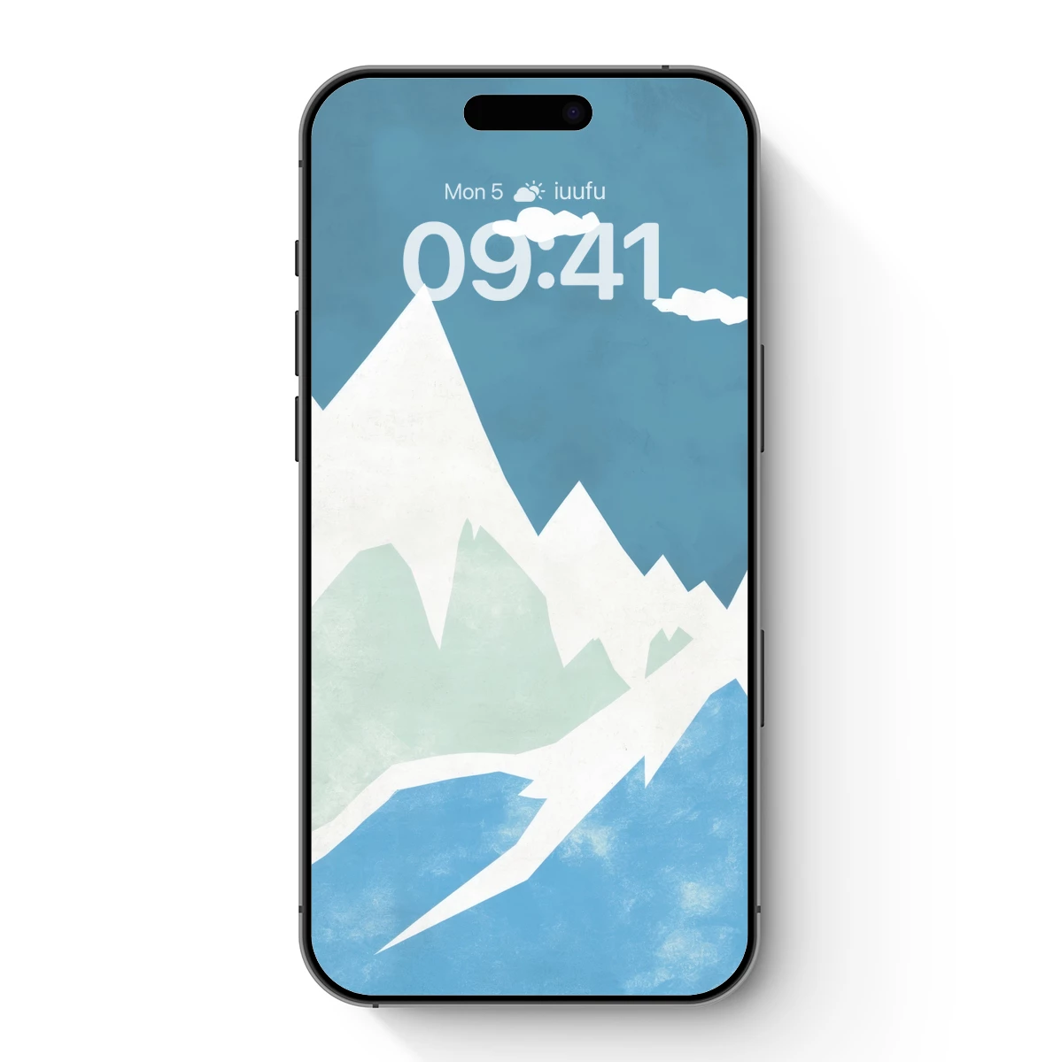 Abstract Alpine Serenity: Geometric Peaks in Pastel Harmony