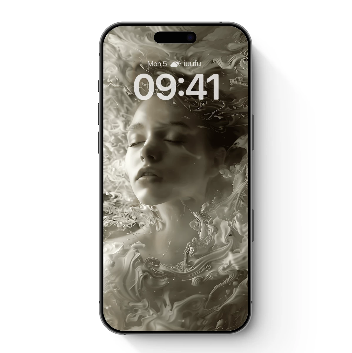 Ethereal Dreamscape: Serene Face in Flowing Mist