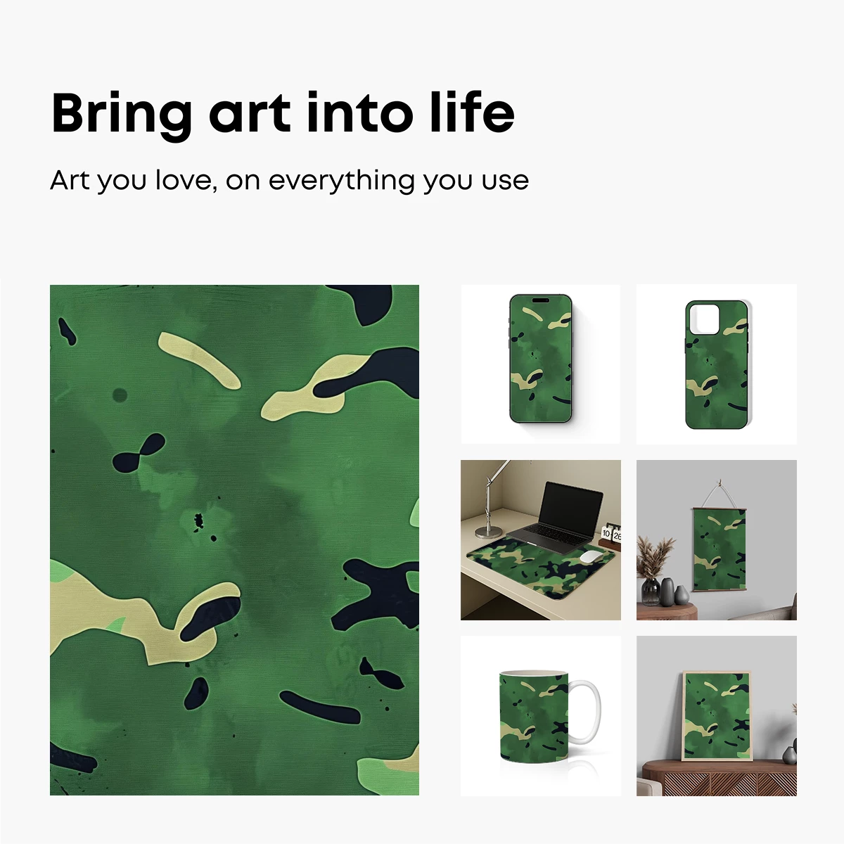 Camouflage Canvas: Abstract Military Art - Image 2