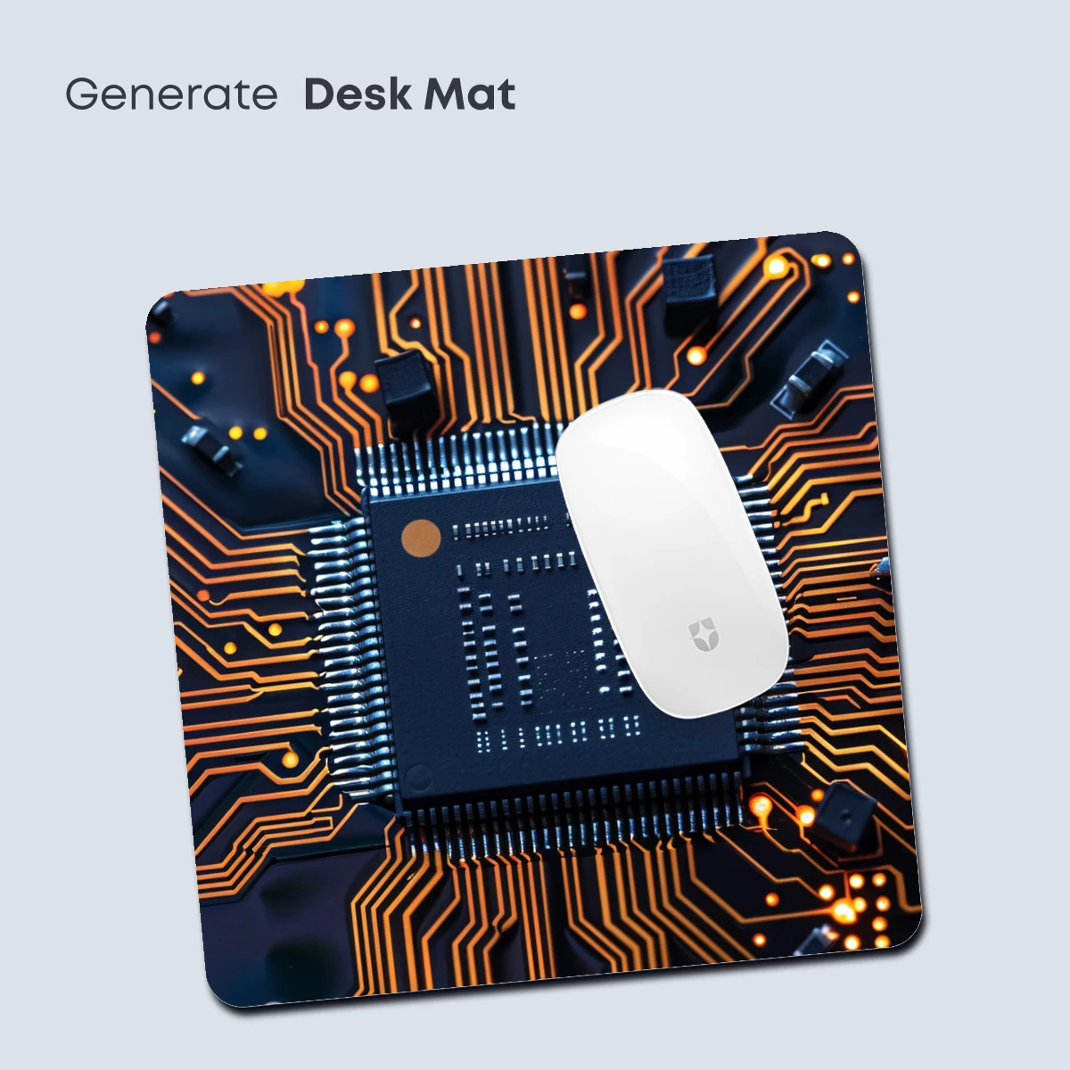 Circuit Symphony: Orange Traces on Midnight Board - Image 4