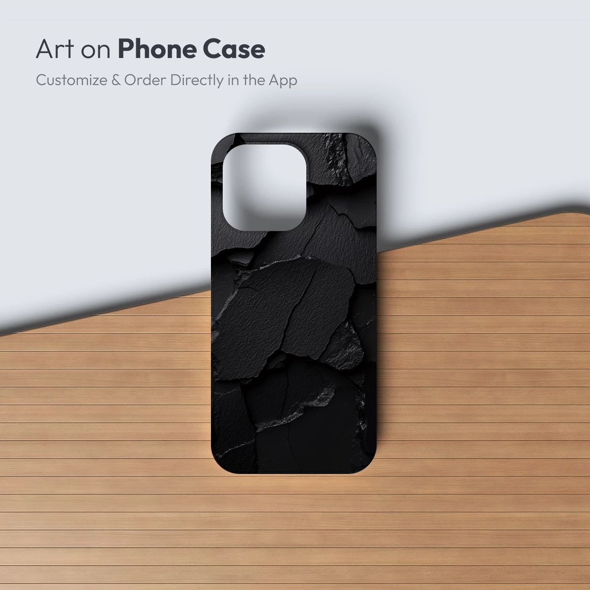 Fractured Elegance: Dark Slate Abstract - Image 2
