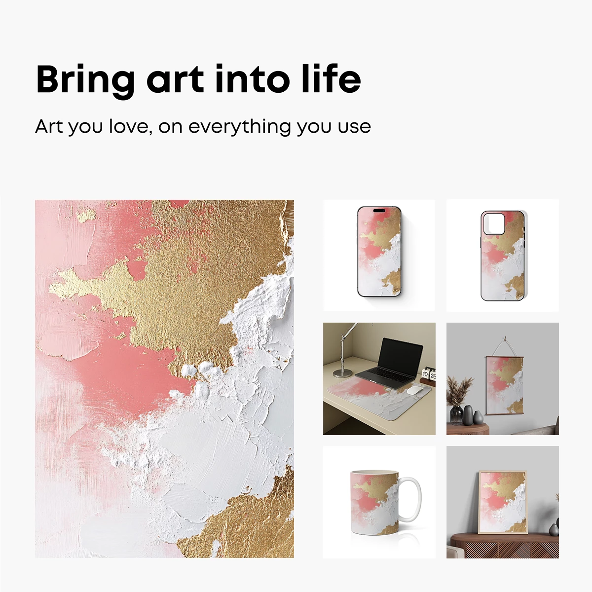 Abstract Blush and Gold Palette - Image 2