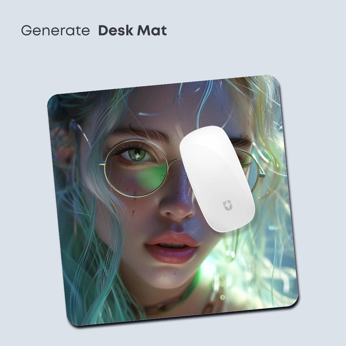 Neon Cyberdream: Futuristic Portrait with Glowing Glasses - Image 4