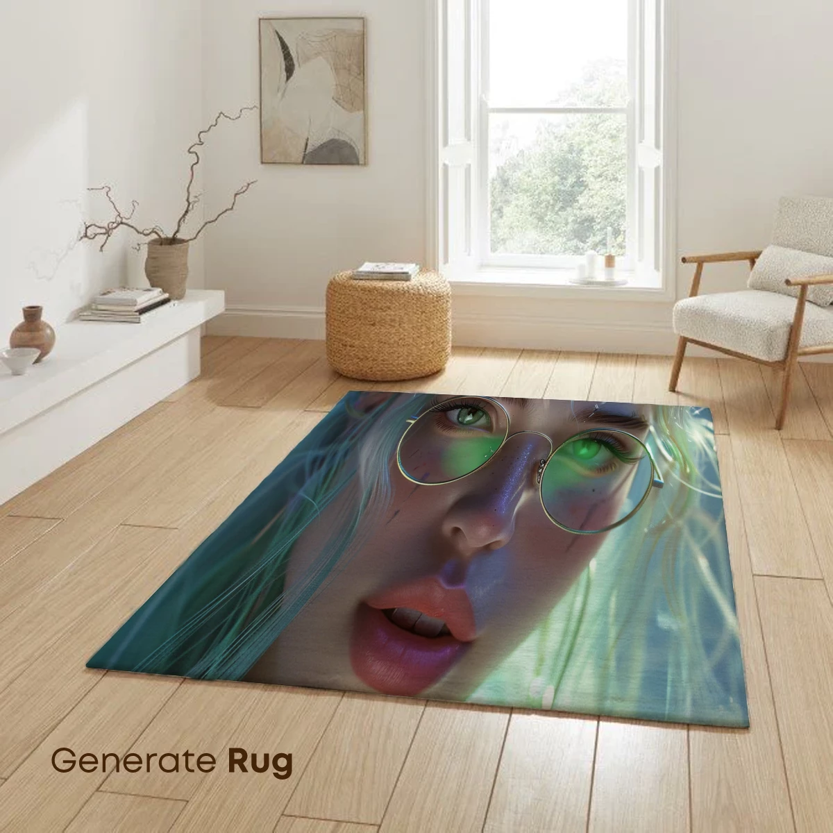 Neon Cyberdream: Futuristic Portrait with Glowing Glasses - Image 6