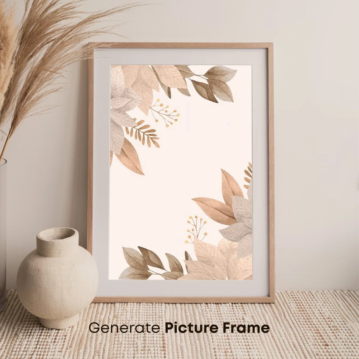 Autumnal Whispers: Soft Leaves and Gentle Buds - Image 7