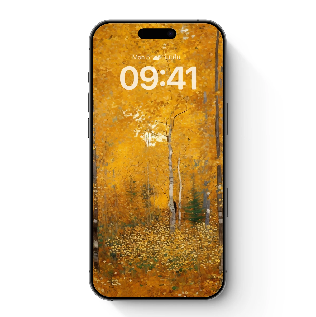 Golden Autumn Symphony: Birch Trees in Vibrant Fall Foliage