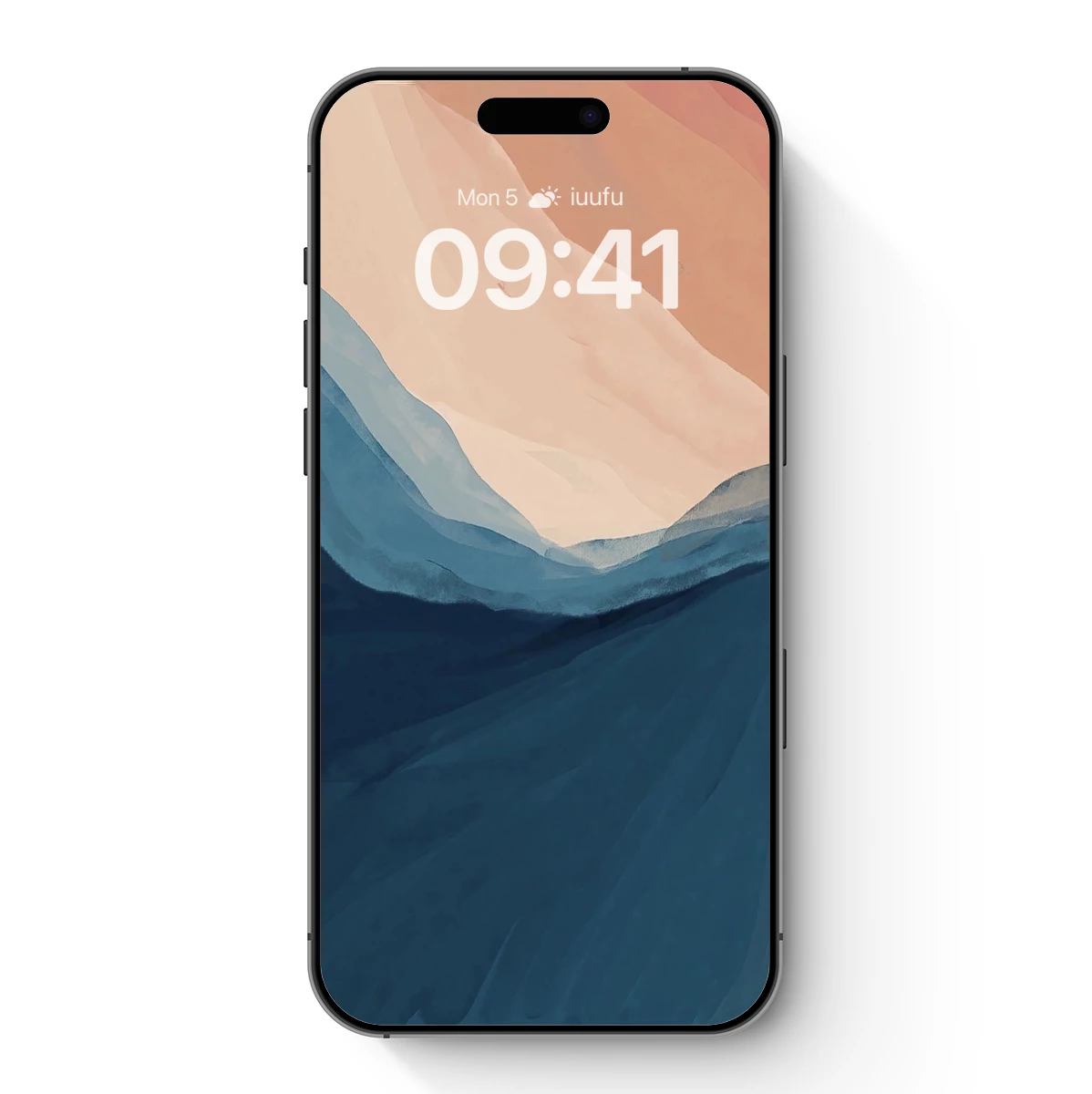 Abstract Horizon: Blue and Peach Layers