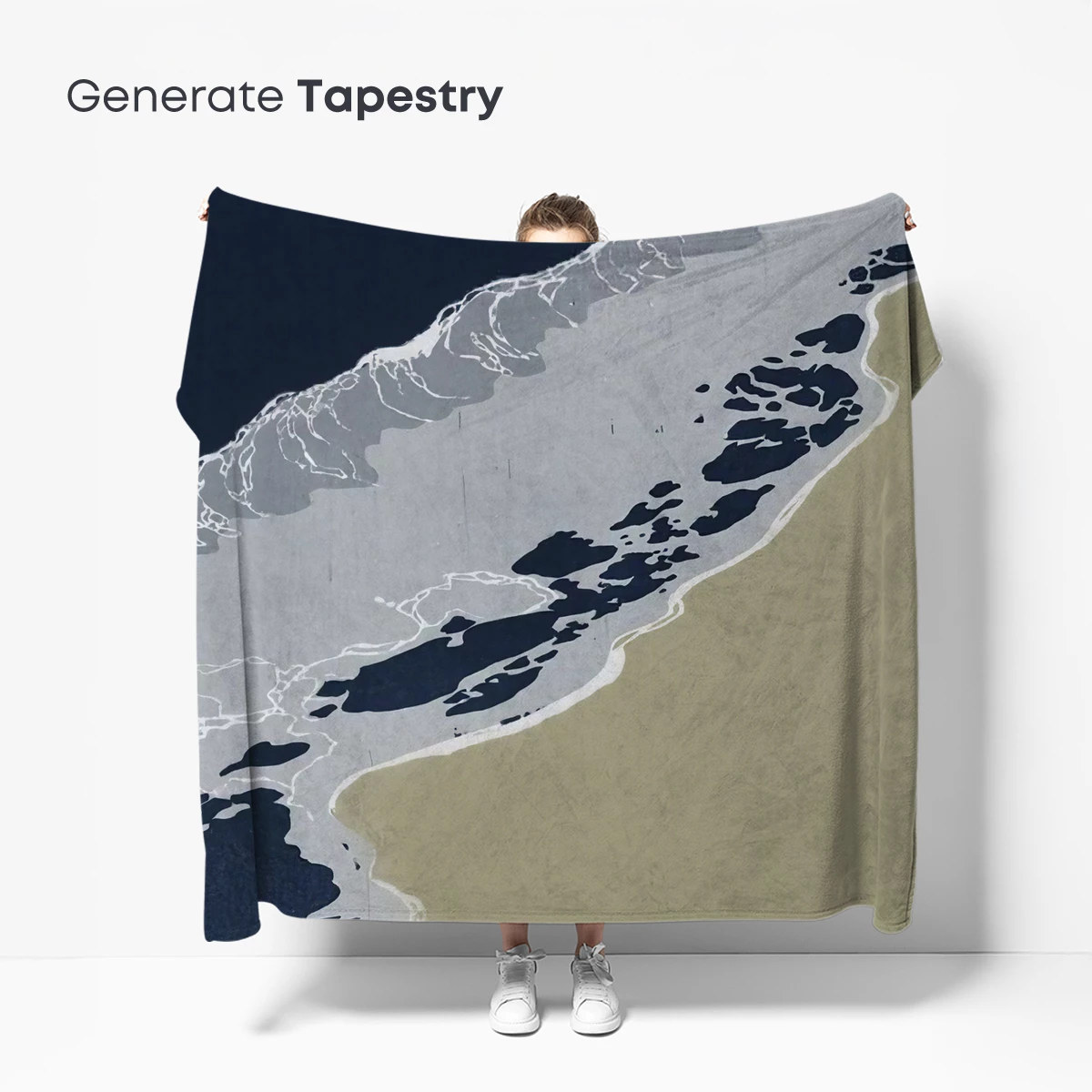 Coastal Serenity: Abstract Shoreline Art - Image 5