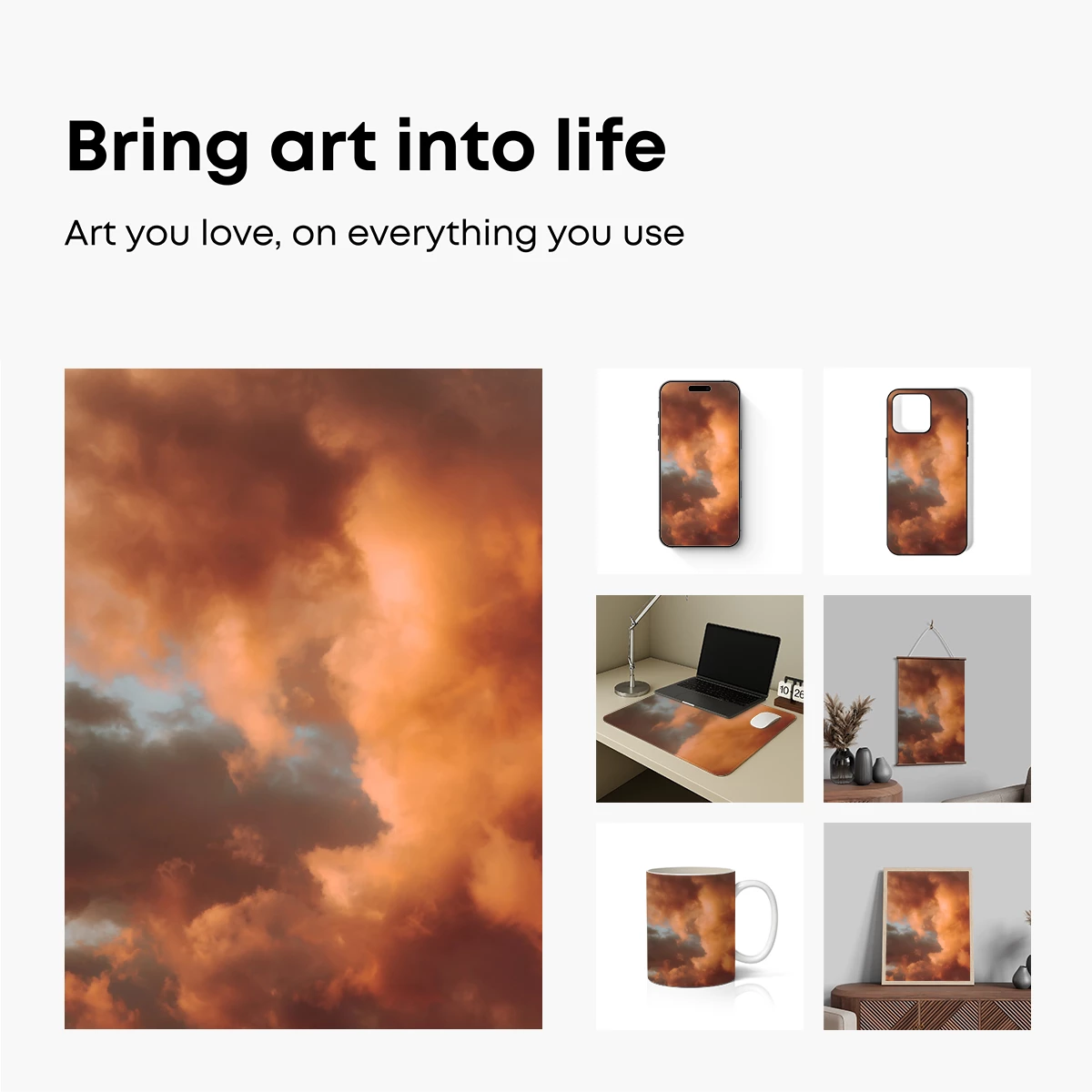 Crimson Clouds at Dusk: A Celestial Inferno - Image 2