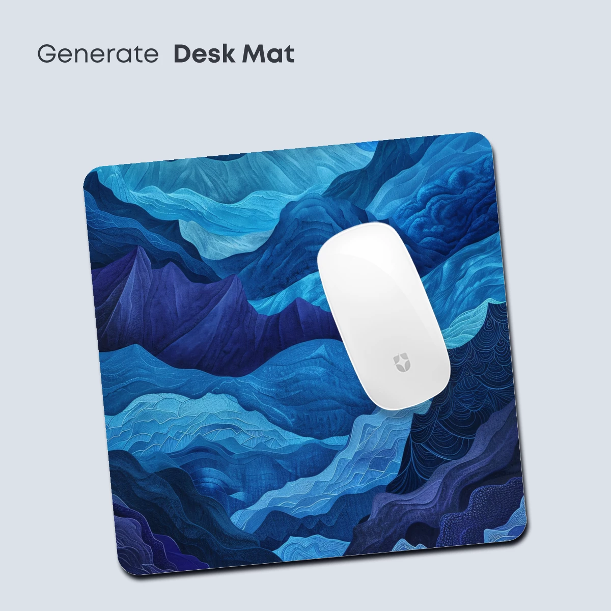 Blue Mountain Odyssey: Layered Peaks in Abstract Harmony - Image 4