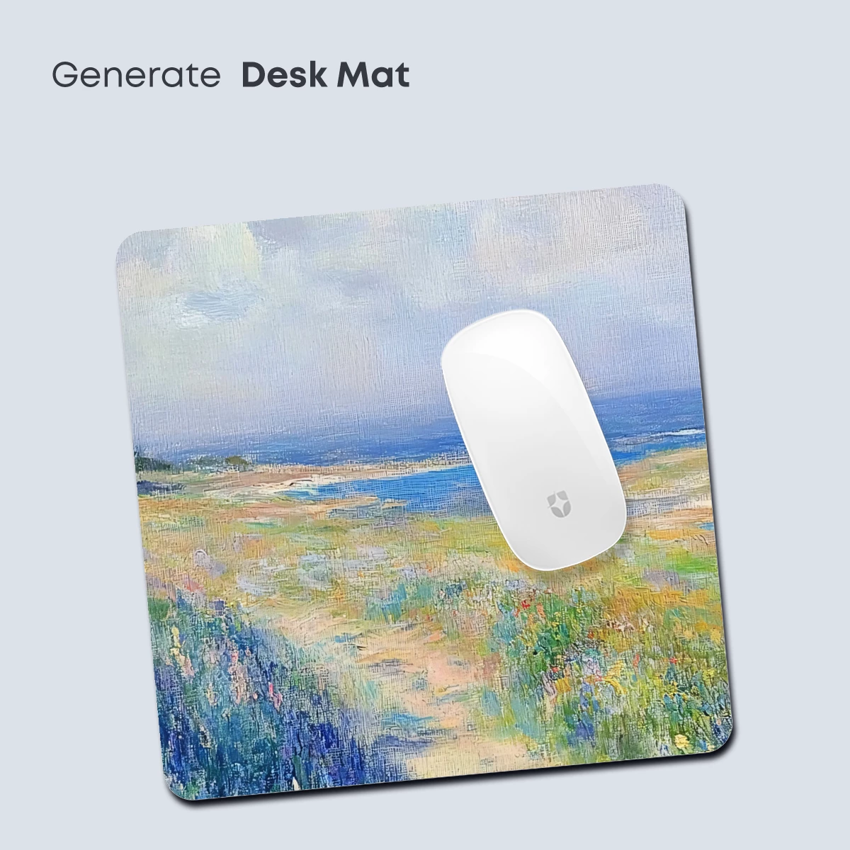 Coastal Pathway in Bloom: Impressionist Landscape - Image 4