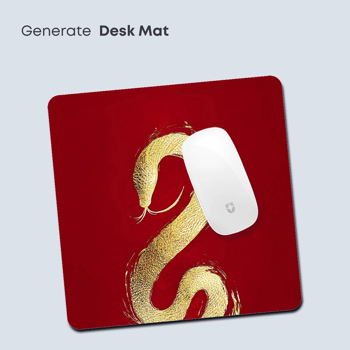 Golden Serpent on Crimson: Brushstroke Elegance - Image 4