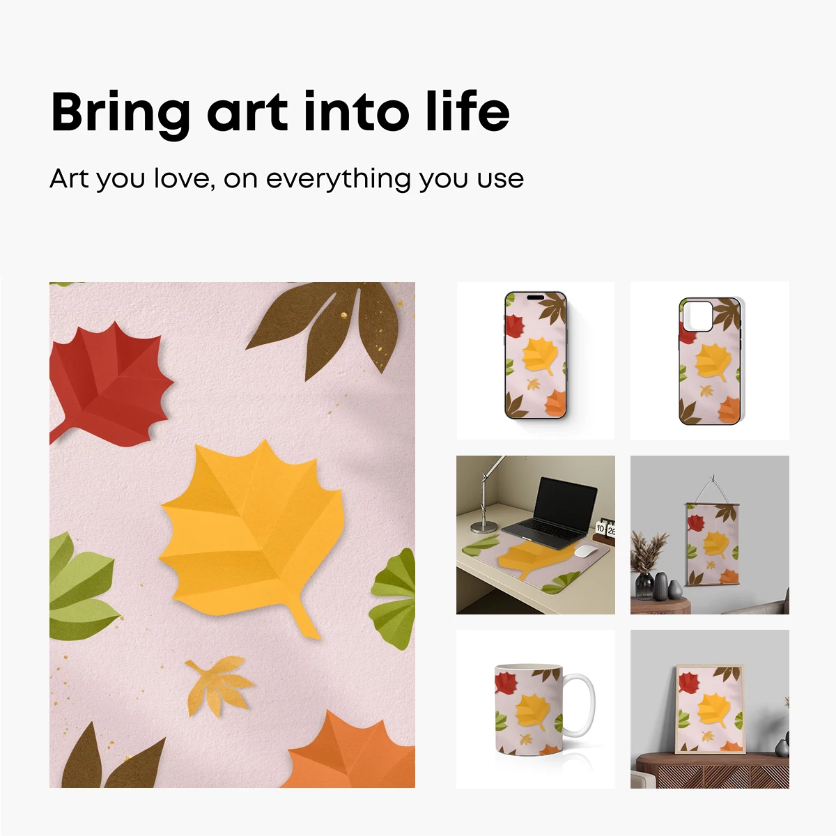 Autumn Leaf Symphony: Colorful Paper Artistry - Image 2