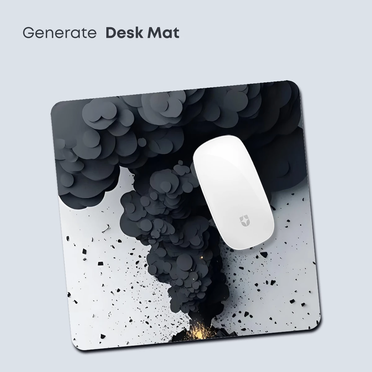 Erupting Volcano in Monochrome Layers - Image 4