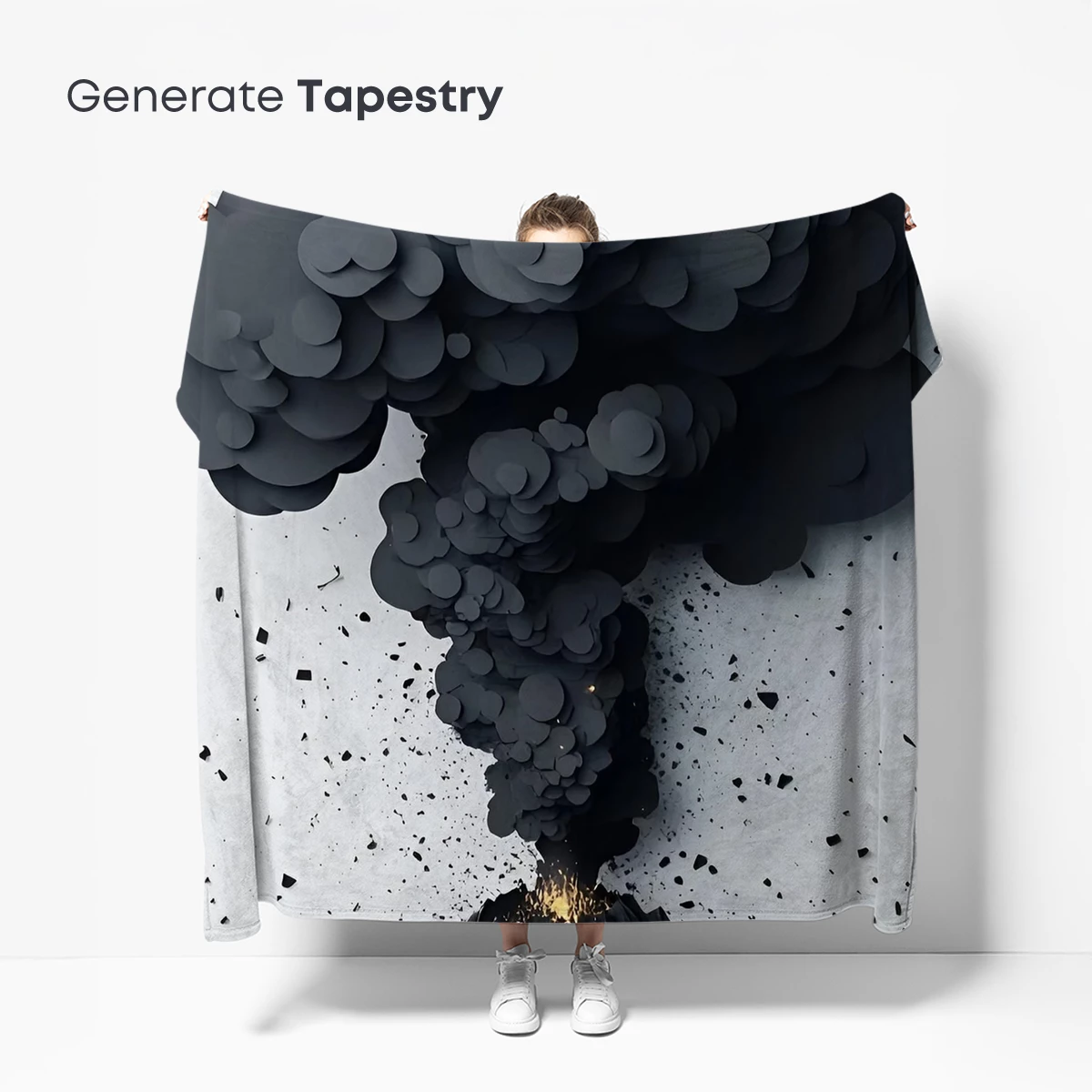 Erupting Volcano in Monochrome Layers - Image 5