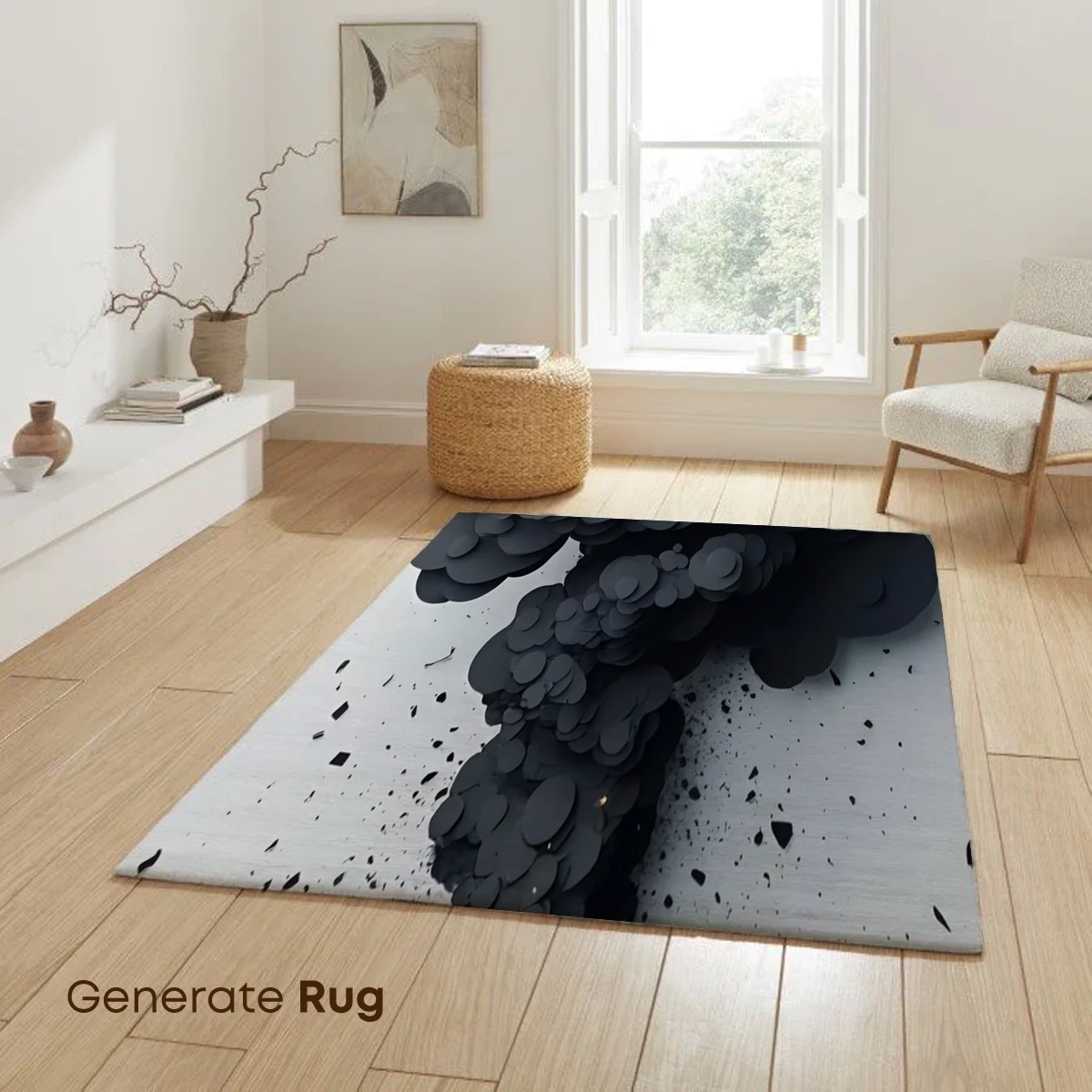 Erupting Volcano in Monochrome Layers - Image 6