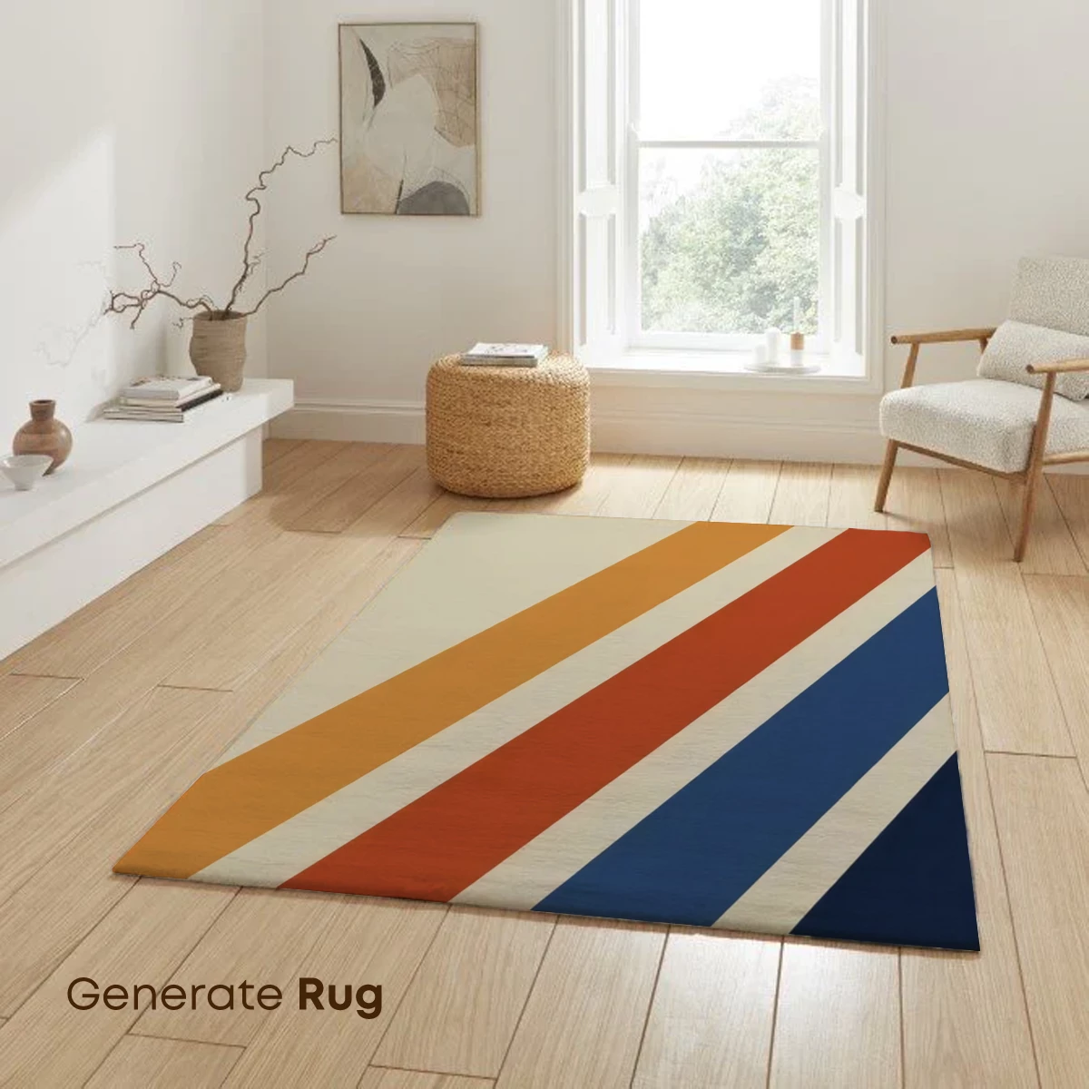 Diagonal Stripes in Warm Tones - Image 6