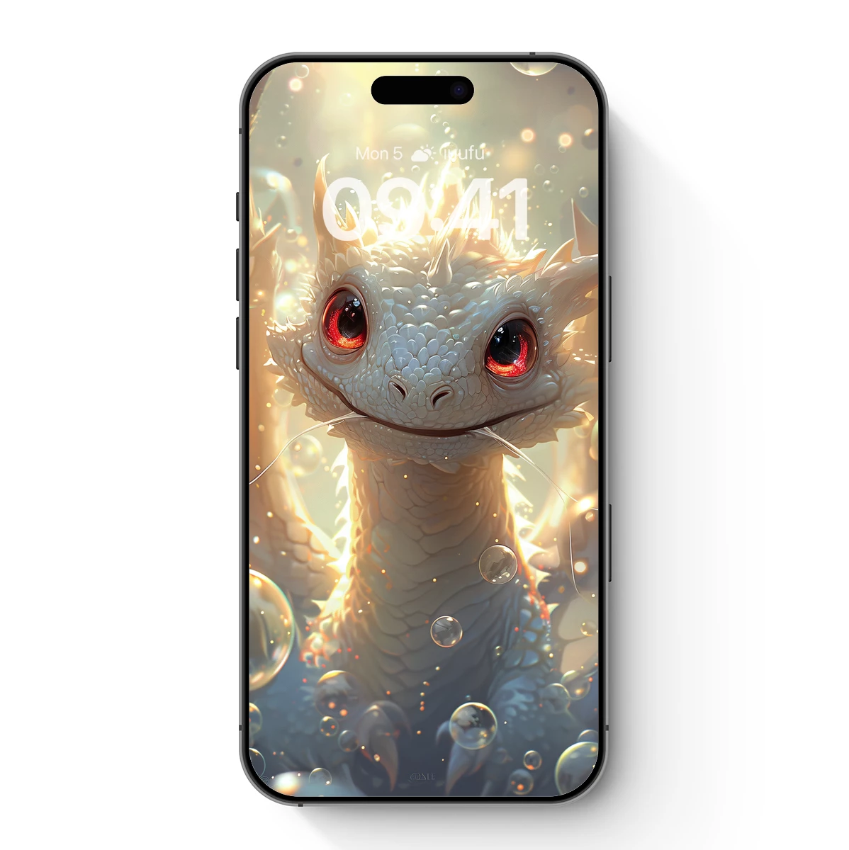 Enchanted Dragon in Bubbly Light