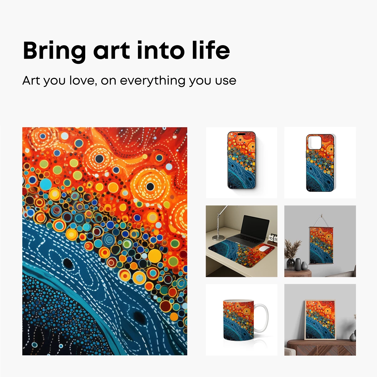 Aboriginal Dot Art: River of Life - Image 2