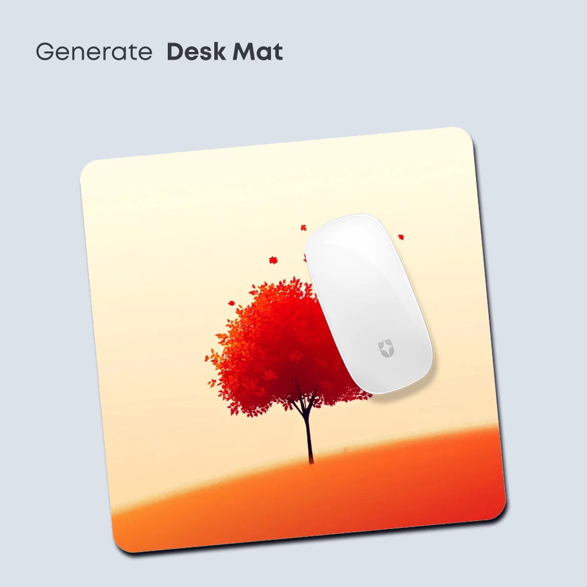 Autumn Solitude: Red Tree in Sunset Glow - Image 4