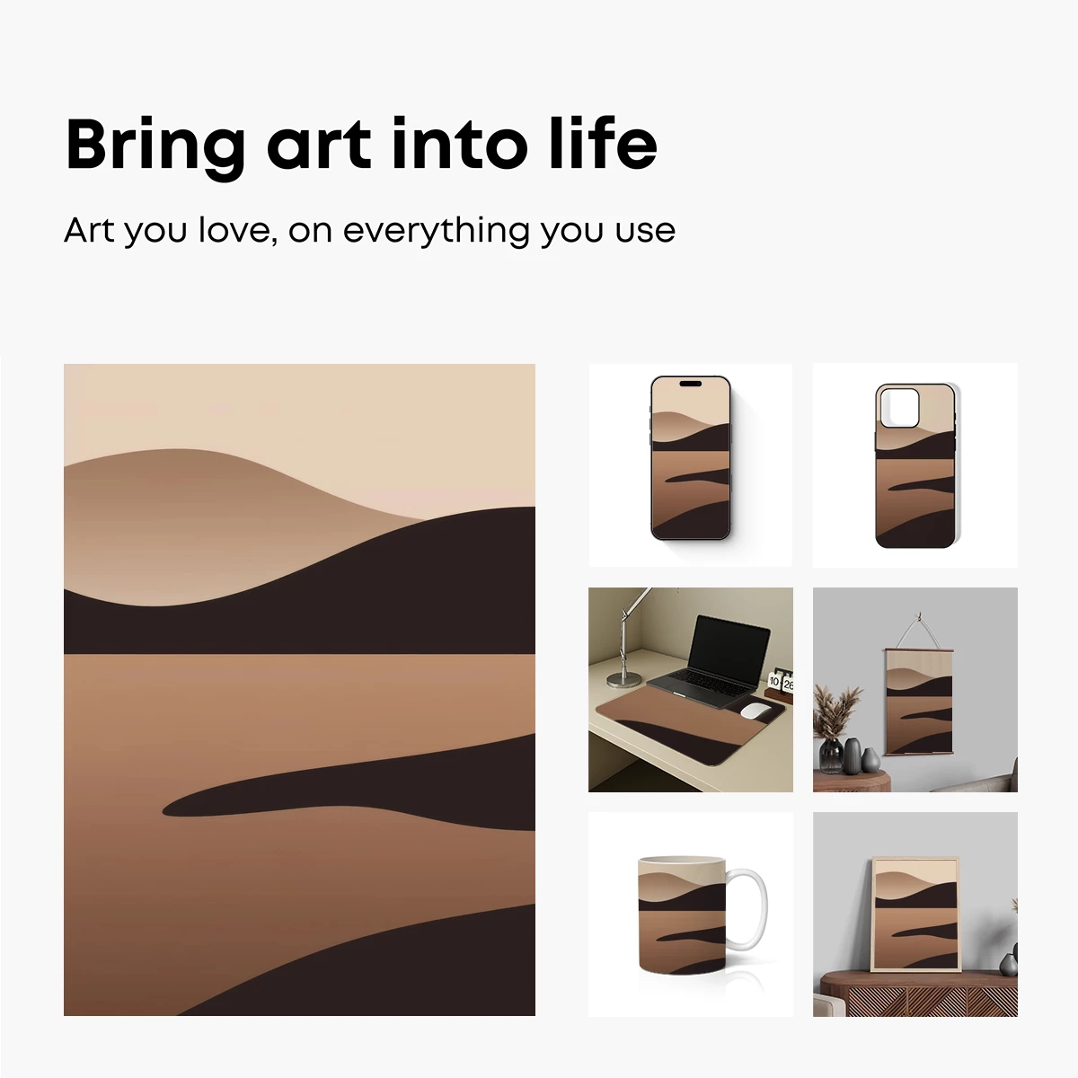 Desert Dunes in Minimalist Harmony