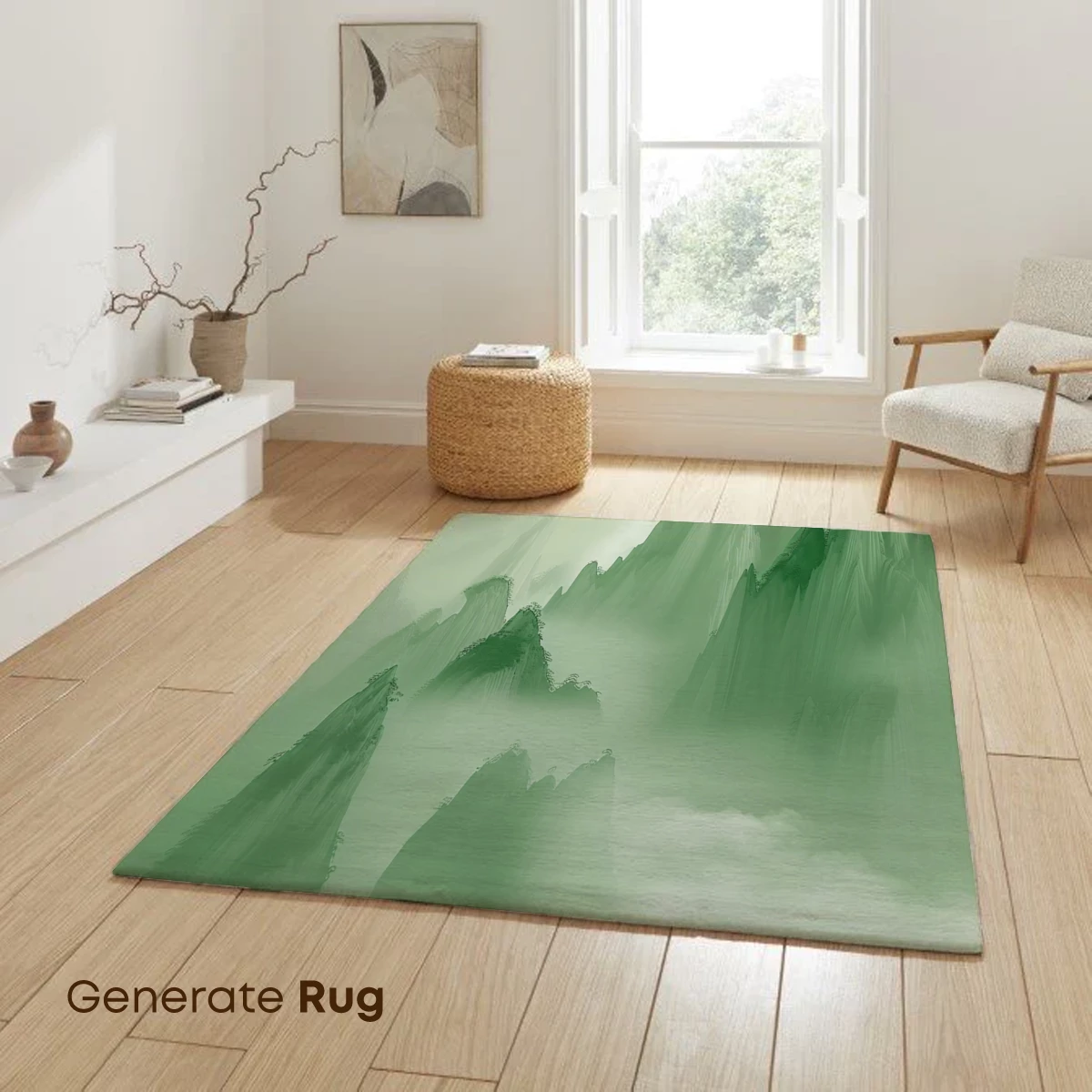 Misty Jade Peaks: A Serene Zen Landscape - Image 6