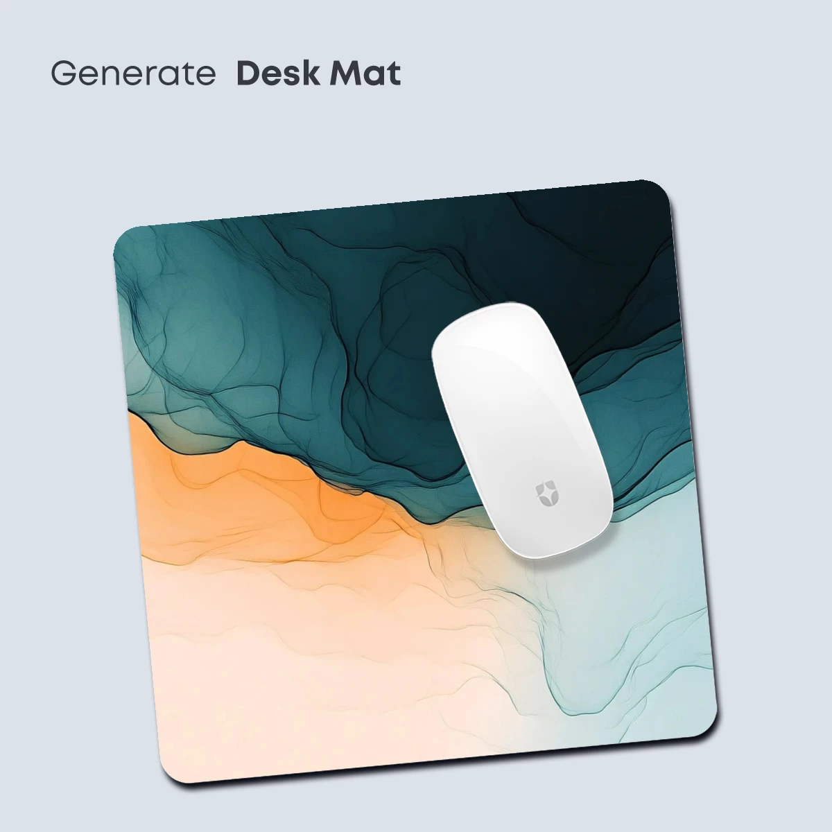 Fluid Horizon: Abstract Waves in Teal and Amber - Image 4