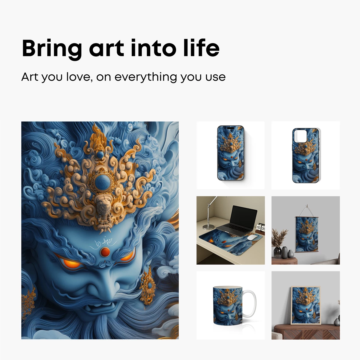 Divine Blue Guardian: Mythic Artistry - Image 2