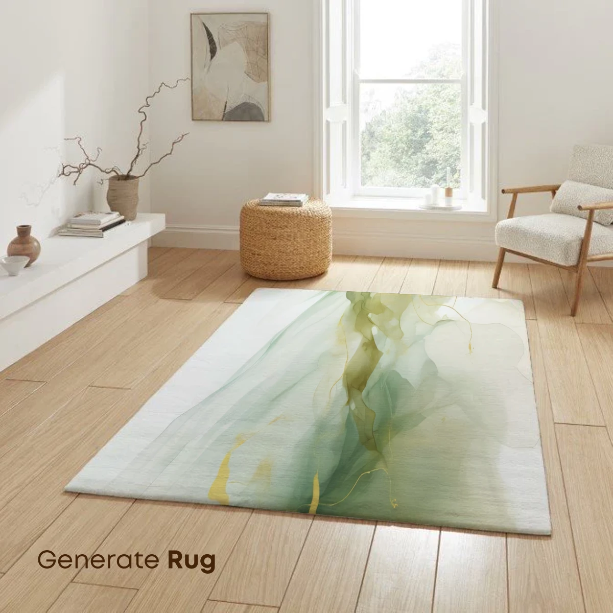 Ethereal Ink Dance: Golden Threads in Mist - Image 6