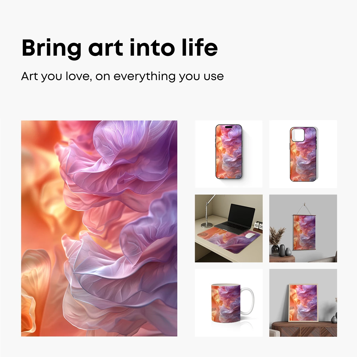 Ethereal Silk Symphony: Flowing Pastel Dreams - Image 2