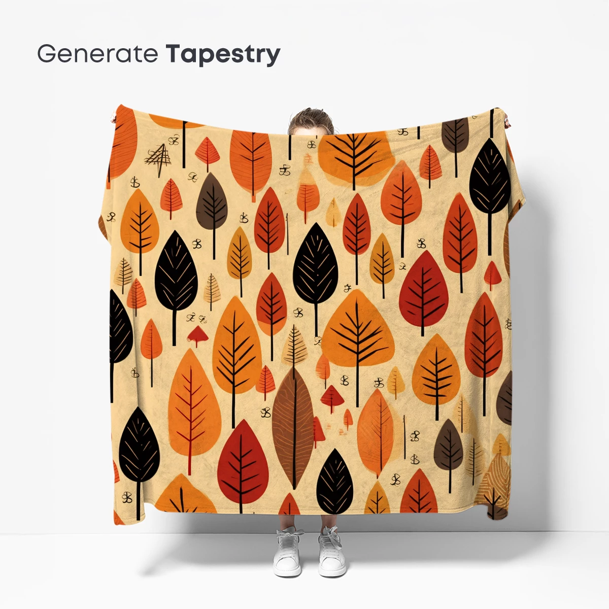 Autumnal Forest Canopy: A Modern Leafy Tapestry - Image 5